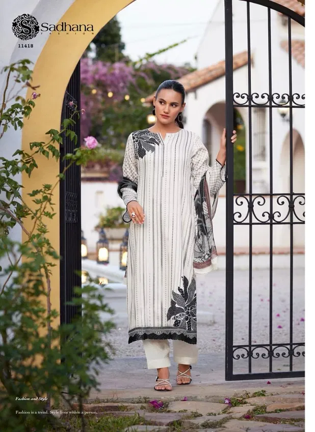 Sadhana Iliana 11416 To 11421 Jam Cotton Digital Printed Dress Material